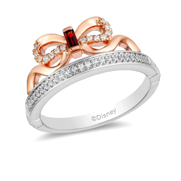DISNEY ENCHANTED GARNET BOW RING - Picture 4 of 5